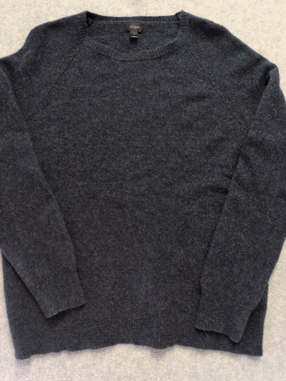 J.Crew Women's sweater gray raglan style100% lambswool